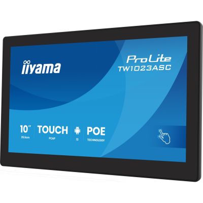 3. iiyama TW1023ASC-B3P signage display Kiosk 25,6 cm (10.1") Wi-Fi 385 cd/m2 WXGA Czarny Ekran dotykowy Procesor wbudowany Android 24/7