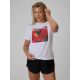 T-shirt regular z nadrukiem damski 4F 4FRSS26TTSHF4514-10S