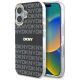 Etui DKNY Repeat Texture Pattern With Stripe na iPhone 16 - czarne