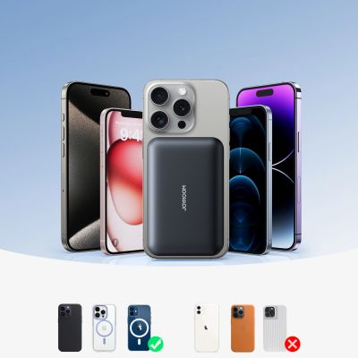 15. Powerbank Joyroom JR-W020 20W 10000mAh MagSafe + kabel USB-C - USB-C 0.25m - czarny