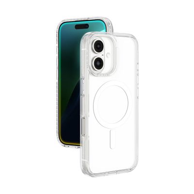 Etui silikonowe AMAZINGTHING Titan Pro Mag Case z pierścieniem magnetycznym do iPhone 16 - przezroczyste