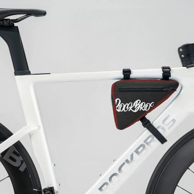 4. Torba rowerowa Rockbros G001 Flash Journey na ramę trójkątna 0.8 l - czerwona