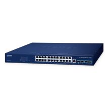 PLANET Layer 3 24-Port 10/100/1000T Zarządzany L3 Gigabit Ethernet (10/100/1000) Obsługa PoE Niebieski