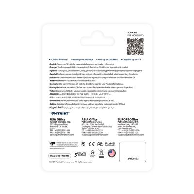 5. SSD Patriot P400 V4 4TB M.2 2280 PCI-E x4 Gen4 NVMe