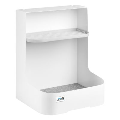 Pojemnik podbiurkowy / organizer z półką na akcesoria Ergo Office, biały, max. 5kg,  ER-442