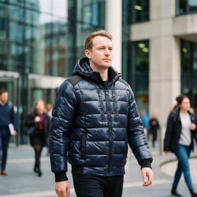 4. Kurtka męska Geographical Norway BAPTISTE NAVY DB MEN 056 NAVY (WZ8156H/GN-MARINE)