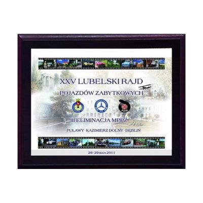 2. Dyplom z tworzywa sztucznego z laminatem colour touch