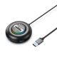 Hub USB Orico YXR5-U3 RGB 4-portowy USB-A 3.0 z czytnikiem kart SD i microSD 0,3 m - czarny