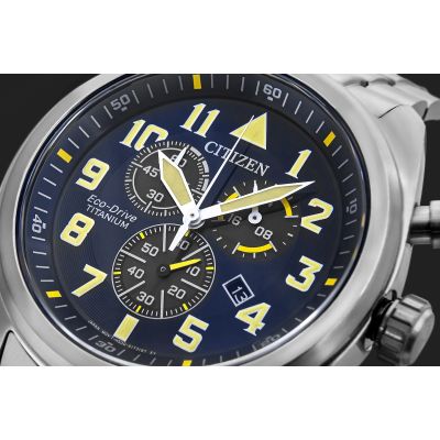 4. Zegarek Męski CITIZEN Super Titanium Eco-Drive AT2480-81L + BOX