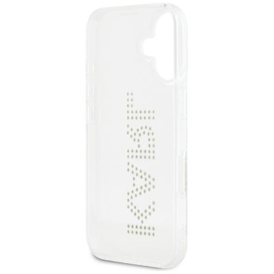 7. Etui Karl Lagerfeld IML Rhinestones Logo na iPhone 16 - przezroczyste