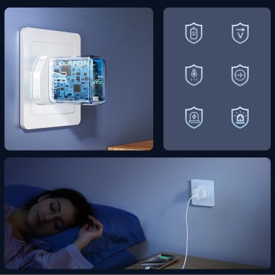 6. Ładowarka sieciowa Joyroom JR-TCF20 PD 20W (wtyczka UK) z kablem USB-C 1m - biała