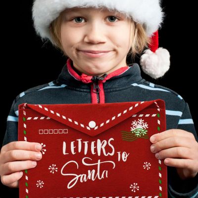 10. KOPERTA ŚWIĄTECZNA LIST DO ŚWIĘTEGO MIKOŁAJA FILCOWA 26x16CM LETTERS SANTA