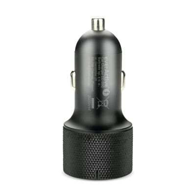 5. EVERACTIVE ŁADOWARKA SAMOCHODOWA 1X USB QC3.0, 1 X USB-C PD 75W CZARNA CC-50Q