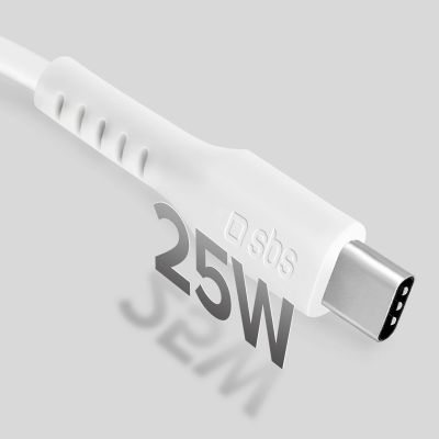 8. Kabel SBS TECABLETCC10W USB-C - USB-C Power Delivery 25W 1 m - biały