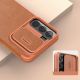 10. Nillkin Qin Leather Pro Case etui do Samsung Galaxy S22+ (S22 Plus) osłona na aparat kabura pokrowiec obudowa z klapką brązowy
