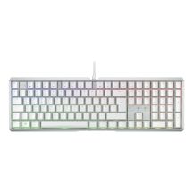 Klawiatura CHERRY XTRFY MX 3.1 - Pełny rozmiar - Podświetlenie - USB-C - QWERTZ - Niemiecki - Przełącznik kluczykowy: CHERRY MX2A Brązowy - biały