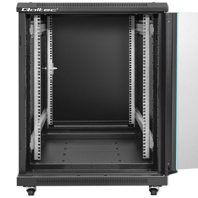 2. QOLTEC SZAFA RACK 19" | 15U | 600X855X600 | HARTOWANE DRZWI