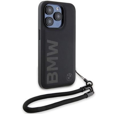 3. Etui BMW Signature Leather Wordmark Cord na iPhone 15 Pro Max - czarne
