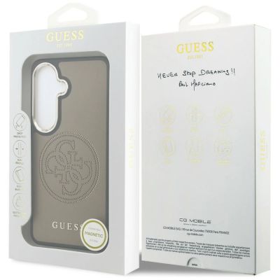 8. Etui Guess Perforated Logo MagSafe na Samsung Galaxy S26 - brązowe