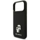 6. Etui Karl Lagerfeld Silicone Karl&Choupette Metal Pin iPhone 18 Pro Max / 17 Pro Max - czarne