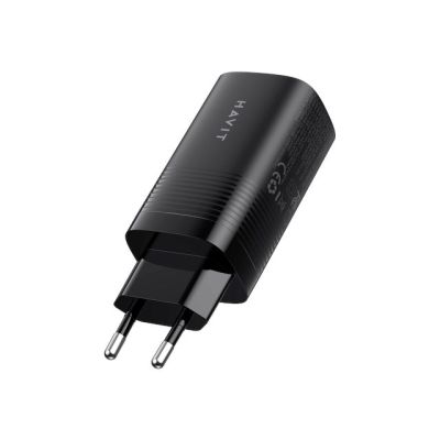 5. Ładowarka Havit UC20 EU USB-C+USB-C+USB-A (czarny)