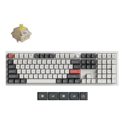 Keychron Q6 Ultra 8K klawiatura Uniwersalne USB + RF Wireless + Bluetooth Biały