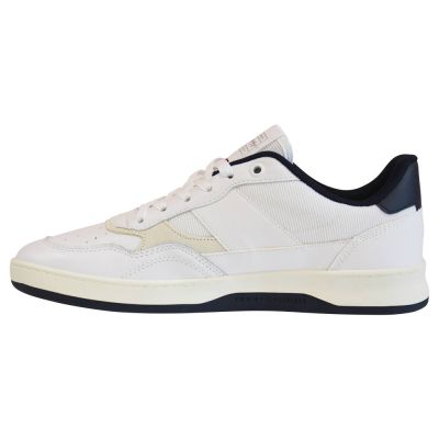 2. Buty męskie Tommy Hilfiger Retro Court Mix Cupsole białe - FM0FM04006 YBR