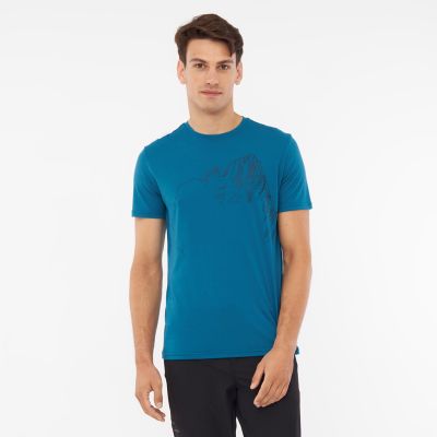 T-shirt męski VIKING Morain Man Bamboo niebieski
