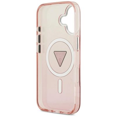 7. Etui Guess IML Gradient Triangle Logo MagSafe na iPhone 17 - różowe