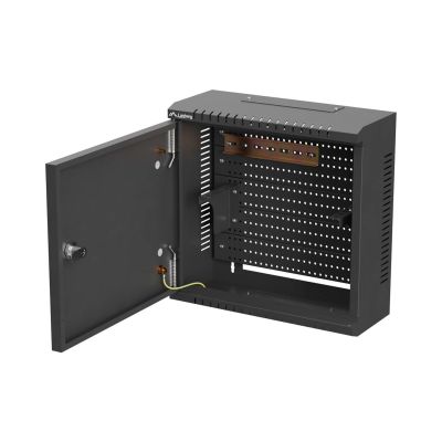 10. LANBERG SZAFA INSTALACYJNA TPR 10" Z PŁYTĄ MESH 340X340X140 CZARNA (ZŁOŻONA)