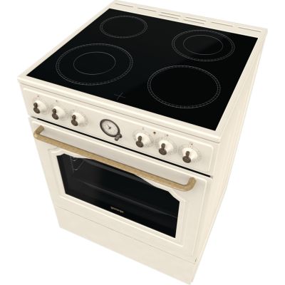 9. Kuchnia elektryczna GORENJE GECS6B70CLI Retro 60 cm | ExtraSteam | AirFry | FrozenBake | kremowy