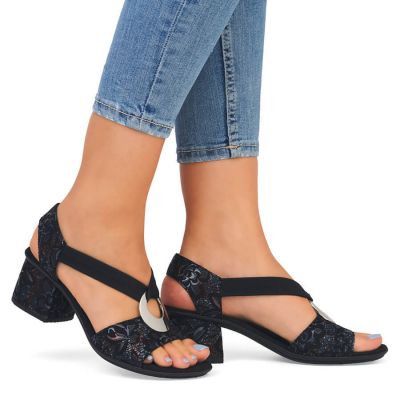 16. Komfortowe sandały Rieker W RKR679 czarne