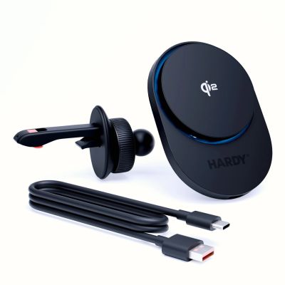9. Uchwyt samochodowy do kratki nawiewu 3mk Hardy AeroCharger 15W Qi2/MagSafe - czarny