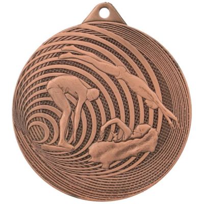 9. MEDAL STALOWY PŁYWANIE FI 70 MMC3074 - BRĄZOWY