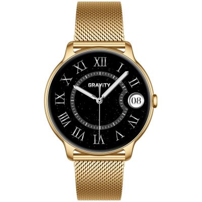 6. Smartwatch Gravity Złoty Pasek + Bransoleta GT31-2