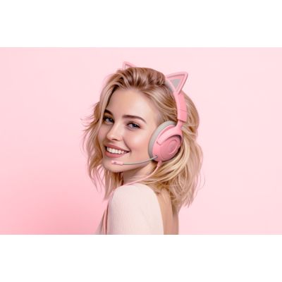 3. Zestaw słuchawkowy Razer Gaming Kraken Kitty V3 X Przewodowe Nauszne Mikrofon Kwarc