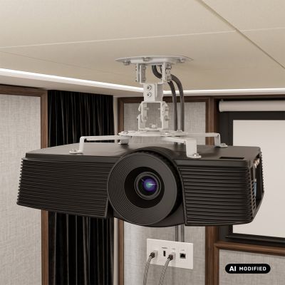 4. MACLEAN UCHWYT SUFITOWY DO PROJEKTORA, 54~320MM, DO 13,5 KG, ROTACJA 360 STOPNI MC-200 W