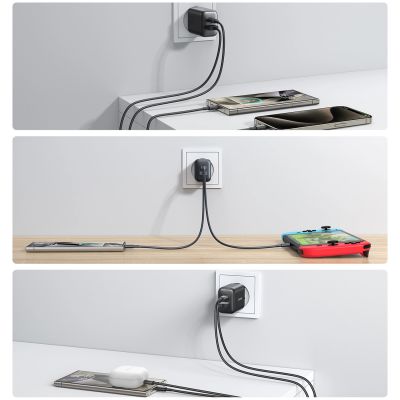11. Ładowarka Joyroom JR-TCF13 sieciowa USB-C / USB-A 25W SFC / PPS / PD - czarna