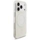 4. Etui Guess IML Flowers Electro Pearl Strap MagSafe na iPhone 17 Pro - białe