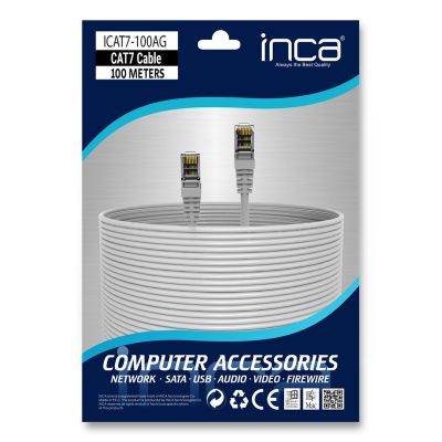 3. Kabel Ethernet INCA ICAT7-100AG S/FTP1 Kabel 23 AWG CAT7 100M