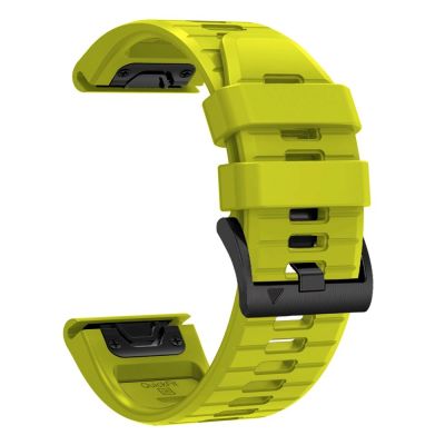 3. Pasek Tech-Protect Silicone na Garmin Fenix 5 / 6 / 6 Pro / 7 / 8 / 8 Pro / E / 9 / 9 Pro (47 mm) - limonkowy