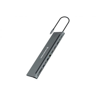 4. Stacja dokująca CONCEPTRONIC 12-1 USB-C->2xHDMI/3xUSB-A/DP/+ 18cm gr