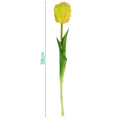 4. TULIPAN CIEMNO ŻÓŁTY 38CM JAK ŻYWY DEKORACJA WIOSENNA
