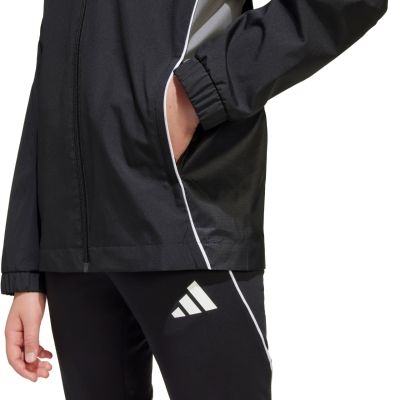 12. Kurtka dla dzieci adidas Tiro 25 Competition All Weather czarna IW0448