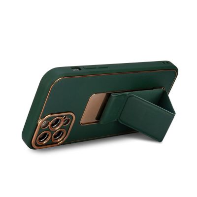 6. New Kickstand Case etui do iPhone 12 Pro z podstawką zielony