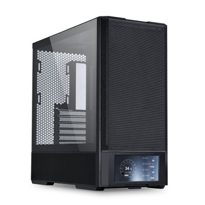 3. Lian Li LANCOOL 207 Digital PC-Gehäuse, Midi-Tower, ATX, Tempered Glass, kolor czarny