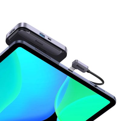 9. Uniwersalny HUB USB do tabletu / smartfona 6w1 USB-C Baseus PadJoy - ciemnoszary