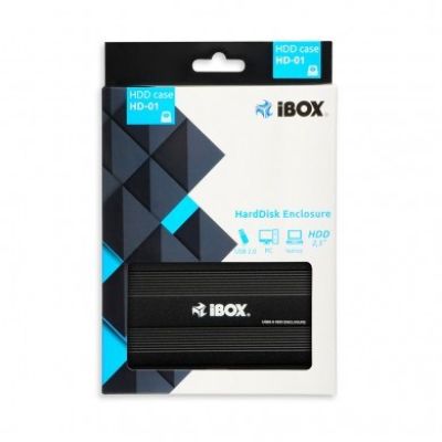 6. Obudowa IBOX HD-01 ZEW. 2,5" USB 2.0 IEU2F01 (2.5"; USB 2.0; Aluminium; kolor czarny)