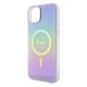6. Etui Guess IML Iridescent MagSafe do iPhone 15 - fioletowe