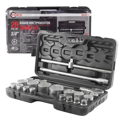 ZESTAW KLUCZY 26el. 3/4" - 1"  6KĄT.   /FORCEKRAFT